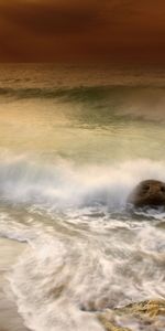 Landscape,Sea,Waves