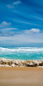 Landscape,Sea,Waves,Clouds,Beach