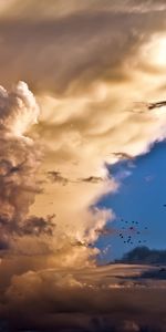 Nuages,Sky,Lune,Paysage