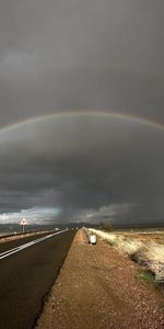 Landscape,Sky,Roads,Rainbow