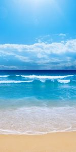 Landscape,Sky,Sea,Clouds,Waves,Beach