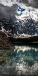 Landscape,Stones,Sky,Mountains,Clouds,Lakes