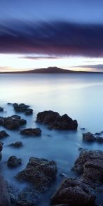 Landscape,Stones,Sunset,Sea