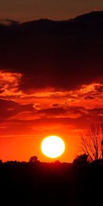 Les Champs,Nuages,Coucher De Soleil,Paysage