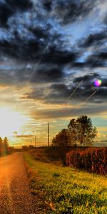 Landscape,Sunset,Roads