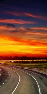 Landscape,Sunset,Roads