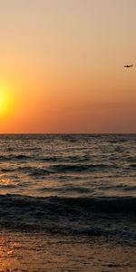 Coucher De Soleil,Mer,Paysage,Plage