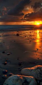 Coucher De Soleil,Mer,Paysage,Plage