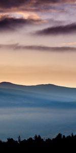 Sky,Nuages,Montagnes,Paysage,Coucher De Soleil