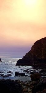 Landscape,Sunset,Stones,Sea