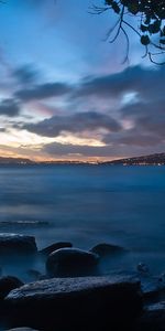 Landscape,Sunset,Stones,Sky,Sea,Water