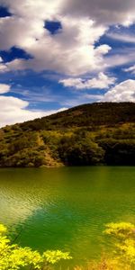 Paisaje,Árboles,Nubes,Lagos