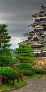 Landscape,Trees,Pine,Asia,Castles