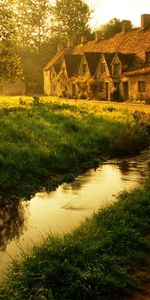 Landscape,Water,Houses,Rivers