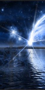 Landscape,Water,Stars,Planets