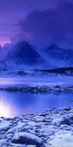 Landscape,Water,Stones,Mountains