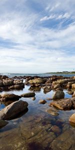 Landscape,Water,Stones,Sky