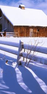 Landscape,Winter,Houses,Snow