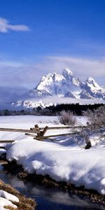 Paisaje,Invierno,Nieve,Ríos