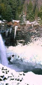 Landscape,Winter,Snow,Nature,Waterfalls