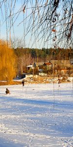 Landscape,Winter,Snow,People