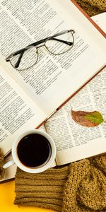 Lunettes,Mug,Chandail,Divers,Coupe,Feuilles,Livres