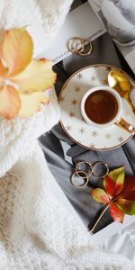 Leaves,Miscellanea,Miscellaneous,Spoon,Rings,Cup,Tea