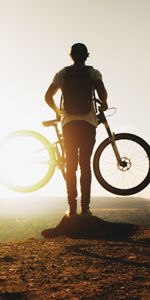 Leisure,Active Rest,Mountains,Bicycle,Guy,Sun,Sports