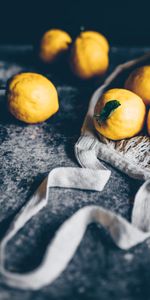 Lemons,String Bag,Citrus,Fruits,Food