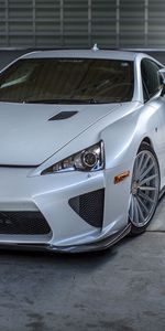 Lfa,Supercar,Белый,Вид Спереди,Тачки (Cars),Лексус (Lexus)