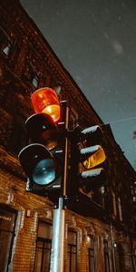 Light,Miscellanea,Miscellaneous,Night,Shine,Traffic Light,Snow