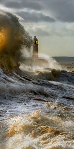 Ondulations,Tempête,Mer,Nature,Phare