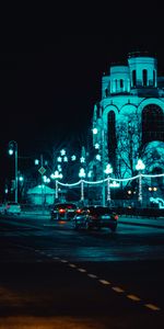 Lighting,Cities,Cars,Movement,Night City,Traffic,Illumination,Street