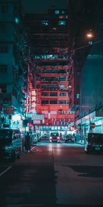 Lights,Auto,Building,Night City,Street,Cities,People