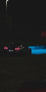 Lights,Back View,Rear View,Night,Cars,Car,Machine,Headlights