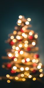 Lights,Blur,Christmas Tree,Boquet,Holidays,New Year,Smooth,Bokeh,Christmas