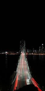 Lights,Bridge,Night,City,Dark