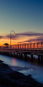 Lights,Lanterns,Evening,Embankment,Quay,Nature