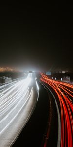 Les Lumières,Longue Exposition,Route,Autoroute,Lumières,Sombre