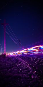 Lights,Road,Blur,Smooth,Long Exposure,Night,Dark,Neon