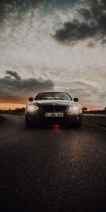 Lights,Road,Car,Front View,Machine,Glow,Bmw 218I,Cars,Bmw,Headlights