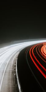 Lights,Road,Turn,Long Exposure,Dark