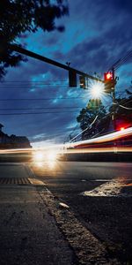 Lights,Shine,Light,Miscellaneous,Asphalt,Miscellanea,Road,Street,Headlights