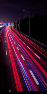 Lights,Traffic,Movement,Highway,Night,Road,Cities