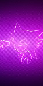 Lilac,Grin,Pokémon,Haunter,Pokemon,Vector