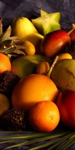 Lime,Tissu,Grenade,Grenat,Poire,Mangue,Mandarin,Mandarine,Le Tissu,Table,Un Ananas,Pamplemousse,Nourriture,Tableau,Noix De Coco,Ananas,Fruits