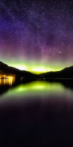 Loch Lomond,Lago Lomond,Noche,Escocia,Aurora Boreal,Auroras Boreales,Aurora,Oscuro,Cielo Estrellado