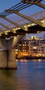 London,Cities,Building,Bridge,Night