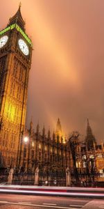 Ciudades,Noche,Edificio,Luces De La Ciudad,Calle,Londres,Camino