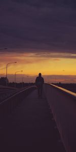 Loneliness,Bridge,Human,Person,Night,Dark